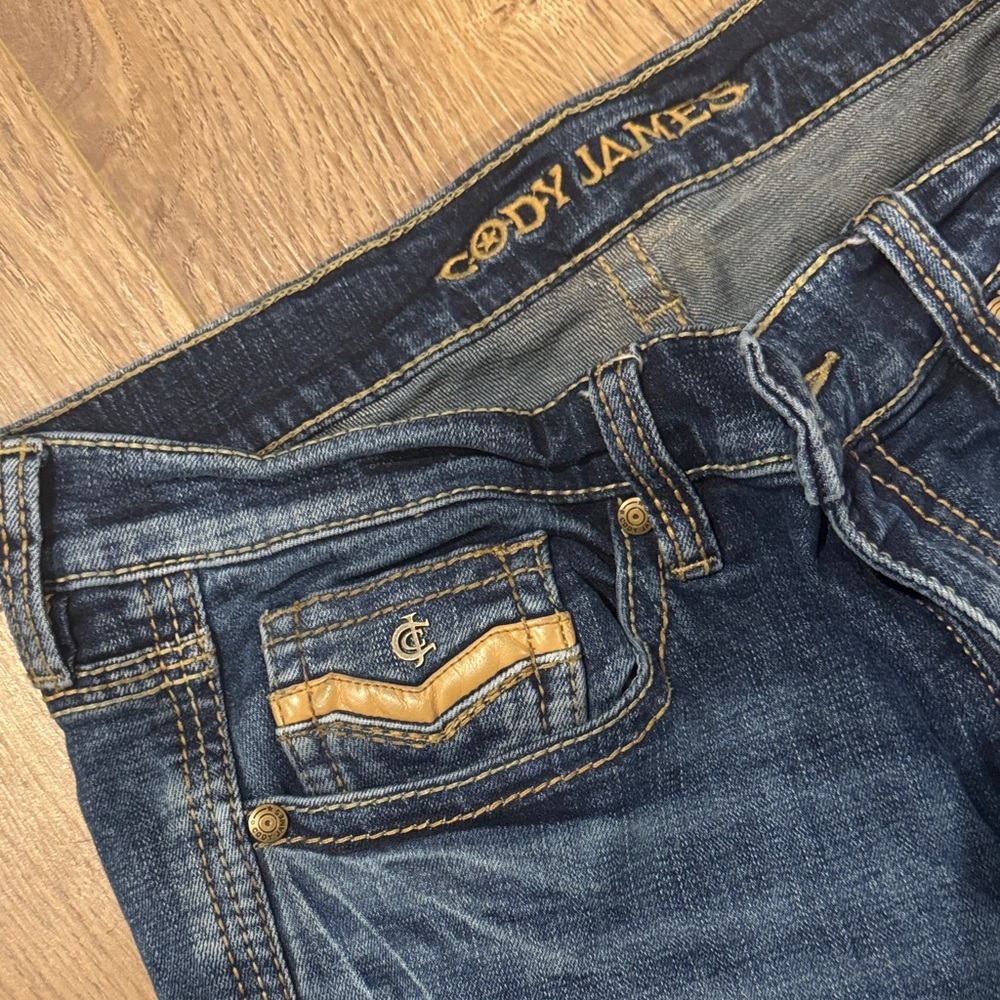 Men's Bootcut Jeans in Classic Blue (Read Details- Long Inseam) - Picture 4 of 6